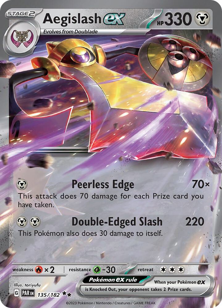 Aegislash EX 135/182 - SV04 Paradox Rift Pokémon kaart kopen - Elite TCG Shop