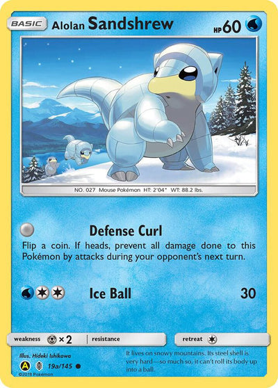 Alolan Sandshrew - 19a/145 - Alternate Art Promos