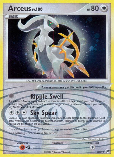 Arceus AR5 - Promotional Card Holofoil