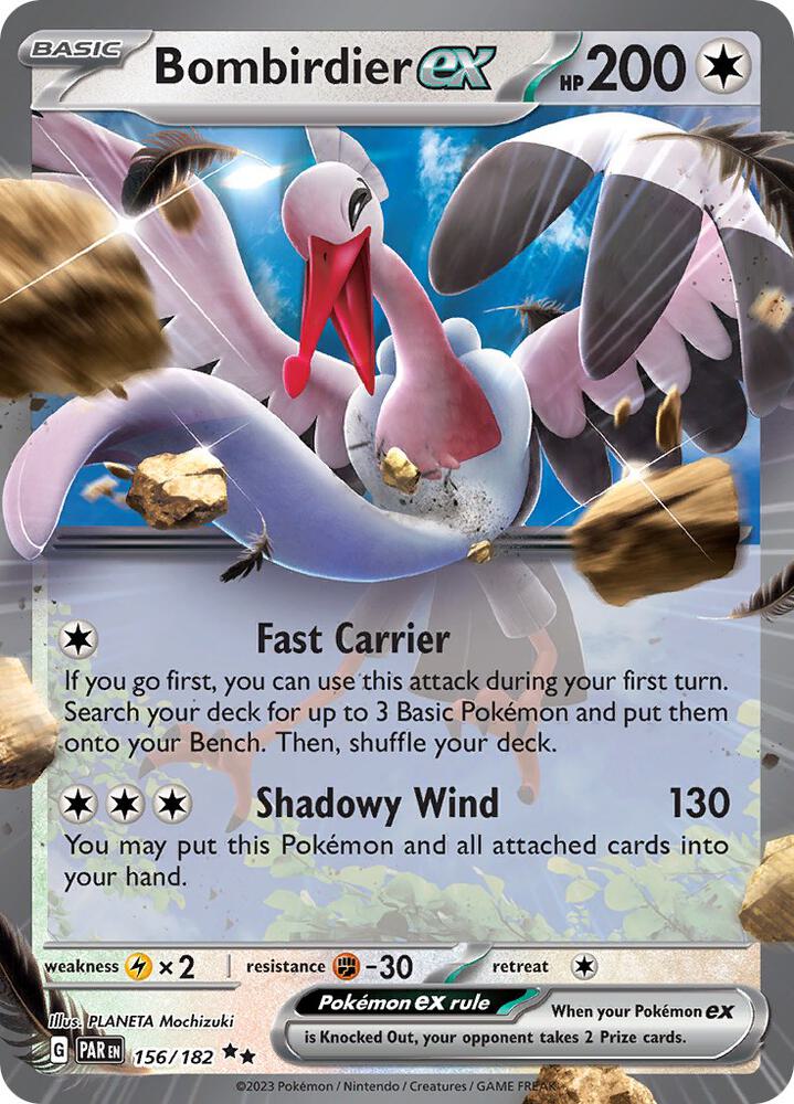 Bombirdier ex 156/182 - Paradox Rift Pokémon kaart kopen - Elite TCG Shop