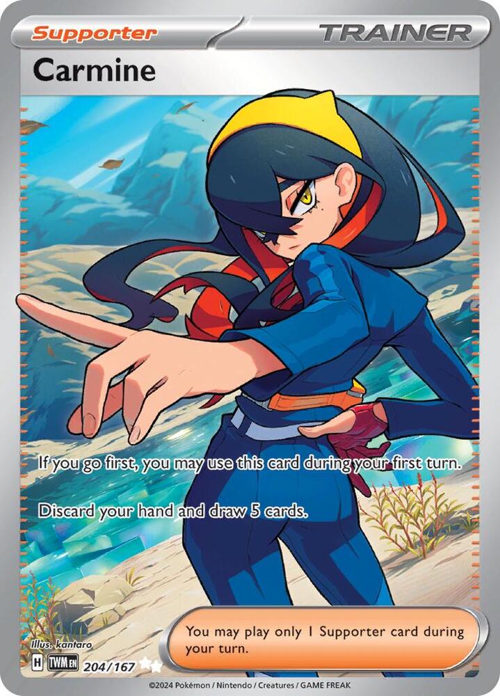 Carmine 204 - Twilight Masquerade Full Art Pokémon kaart kopen - Elite TCG Shop