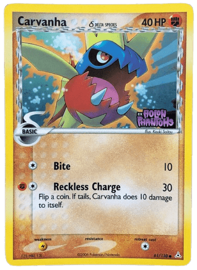 Carvanha (Delta Species) 061 - Holon Phantoms Reverse Holofoil