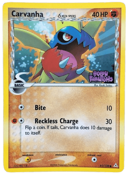 Carvanha (Delta Species) 061 - Holon Phantoms Reverse Holofoil