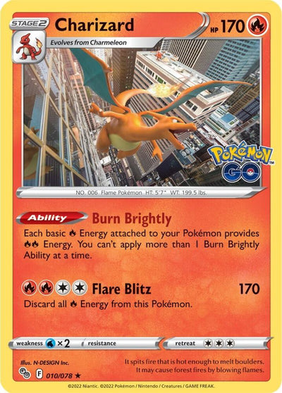 Charizard 010/078 - Pokémon Go Holofoil