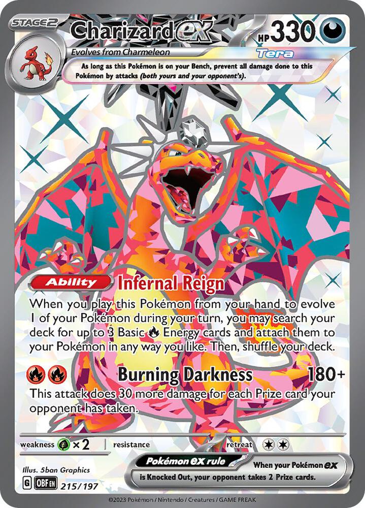 Charizard EX 215/197 - SV03 Obsidian Flames Pokémon kaart kopen - Elite TCG Shop