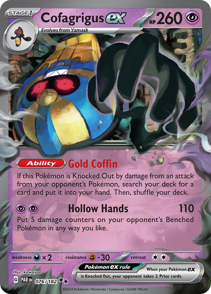 Cofagrigus EX 076 - Paradox Rift Pokémon kaart kopen - Elite TCG Shop