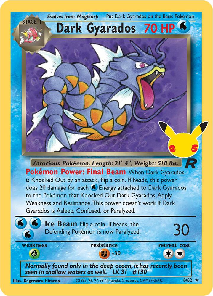 Dark Gyarados 8/82 - Celebrations Pokémon kaart kopen - Elite TCG Shop