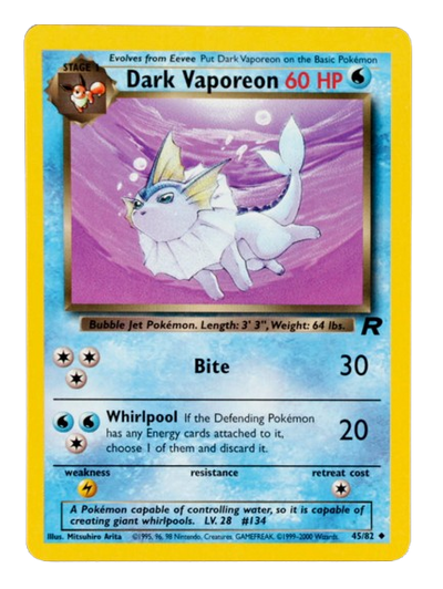 Dark Vaporeon 45/82 - Team Rocket