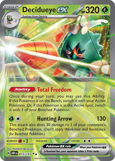 Decidueye EX 15 - Obsidian Flames
