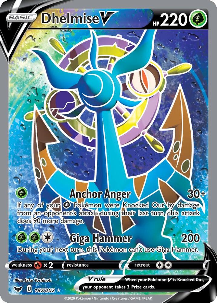 Dhelmise V 187/202 - SWSH: Sword & Shield Base Set Pokémon kaart kopen - Elite TCG Shop