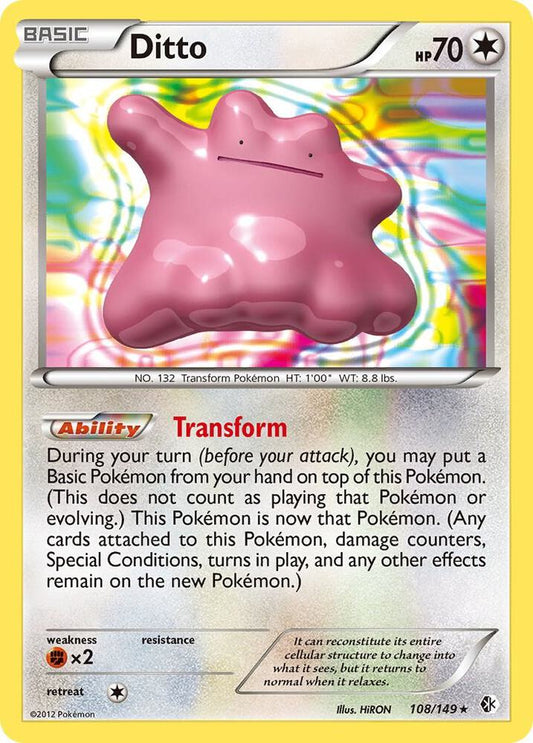 Ditto 108/149 – Boundaries Crossed Holo Rare Pokémon kaart kopen - Elite TCG Shop