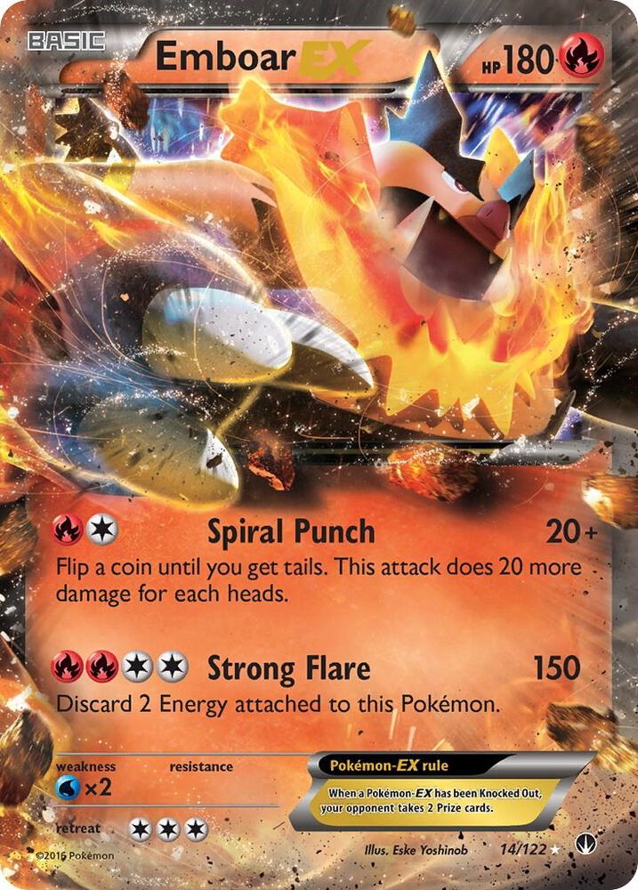 Emboar EX 014/122 - XY BreakPoint Pokémon kaart kopen - Elite TCG Shop