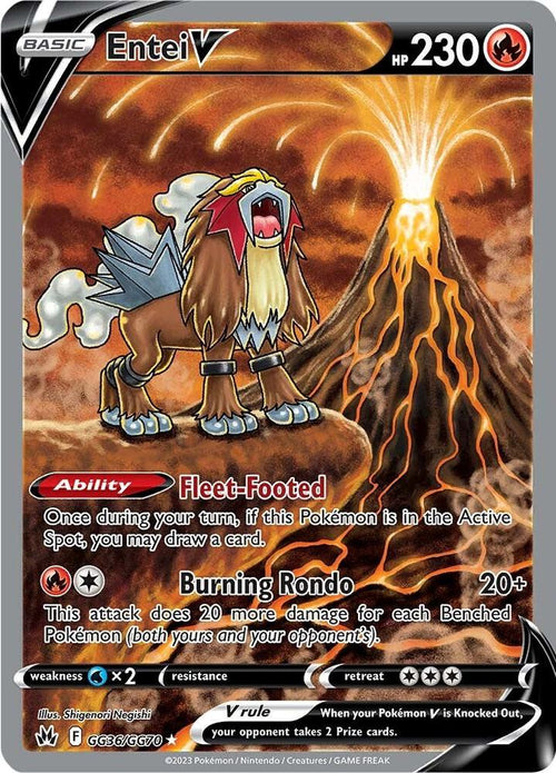 Entei V GG36/GG70 - Crown Zenith Pokémon kaart kopen - Elite TCG Shop