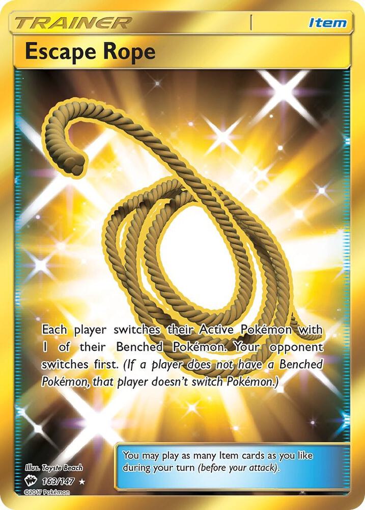 Escape Rope 163 - Burning Shadows Gold Card Pokémon kaart kopen - Elite TCG Shop