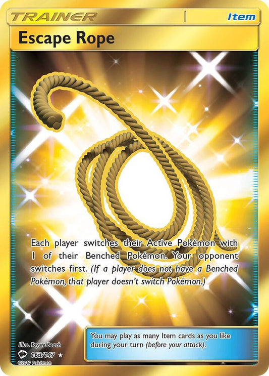 Escape Rope 163 - Burning Shadows Gold Card Pokémon kaart kopen - Elite TCG Shop