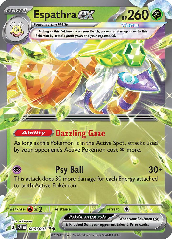 Espathra EX 006 - Paldean Fates Pokémon kaart kopen - Elite TCG Shop