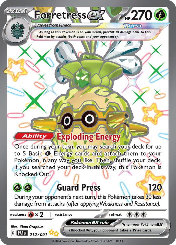 Forretress EX 212 - Paldean Fates Full Art Pokémon kaart kopen - Elite TCG Shop