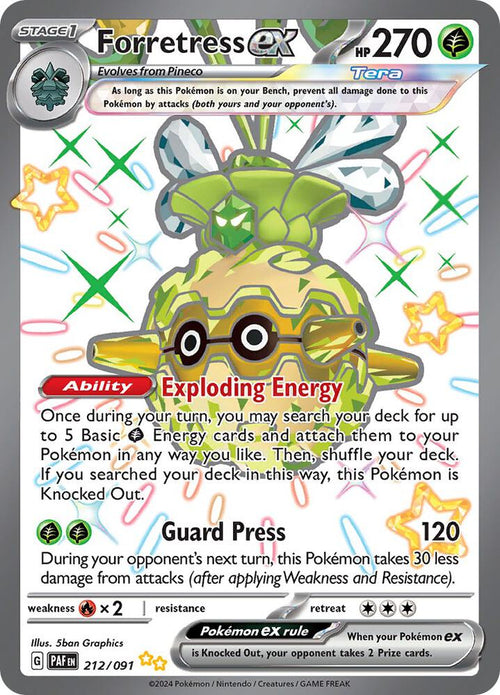 Forretress EX 212 - Paldean Fates Full Art