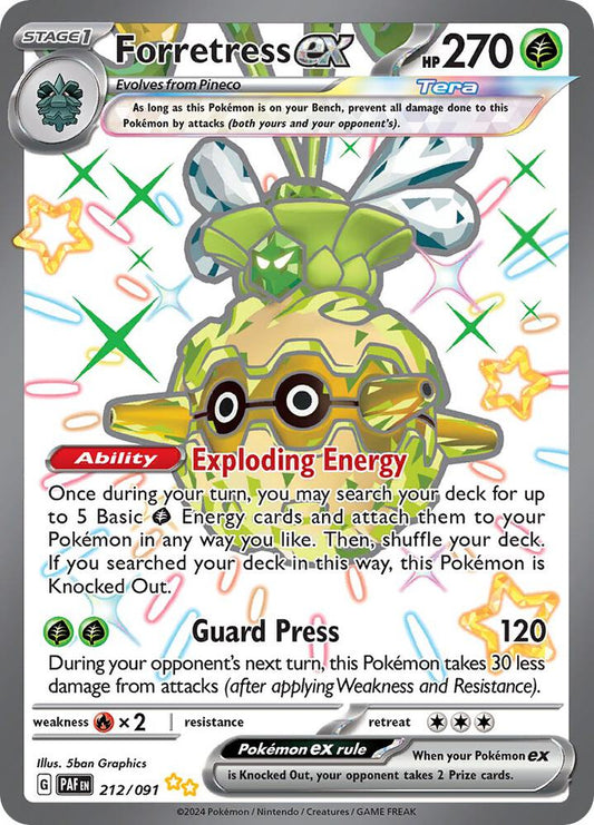 Forretress EX 212 - Paldean Fates Full Art Pokémon kaart kopen - Elite TCG Shop