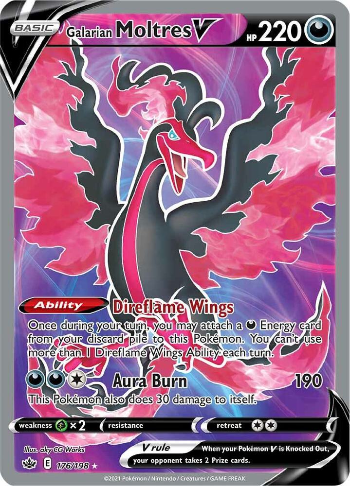 Galarian Moltres V 176/193- SWSH Chilling Reign Pokémon kaart kopen - Elite TCG Shop