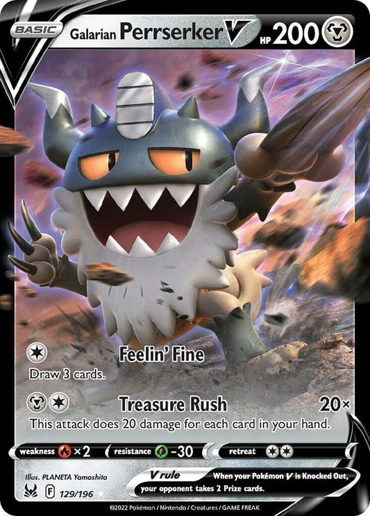 Galarian Perserker V 129 - Lost Origins Pokémon kaart kopen - Elite TCG Shop