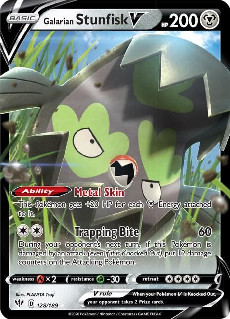 Galarian Stunfisk V 128 - Darkness Ablaze Pokémon kaart kopen - Elite TCG Shop