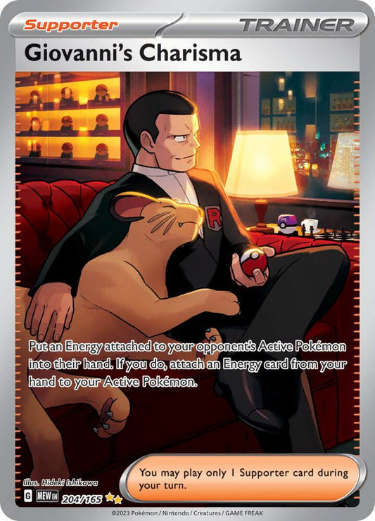 Giovanni's Charisma 204/165 - SV: Scarlet & Violet 151 Pokémon kaart kopen - Elite TCG Shop