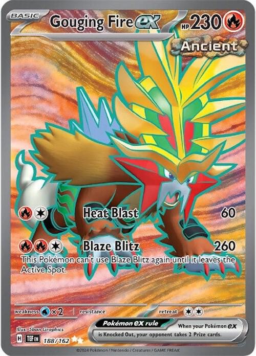 Gouging Fire EX 188 - Temporal Forces Full Art Pokémon kaart kopen - Elite TCG Shop