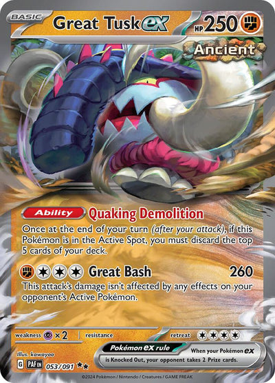 Great Tusk ex 053 - SV: Paldean Fates
