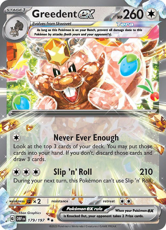 Greedent EX 179 - Obsidian Flames Pokémon kaart kopen - Elite TCG Shop