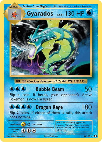 Gyarados Holo 034 - XY - Evolutions