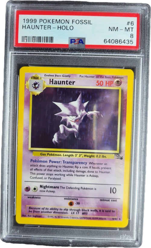 Haunter 6/62 - 1999 Fossil Set Holofoil PSA 8 Pokémon kaart kopen - Elite TCG Shop