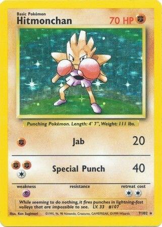Hitmonchan 007 - Base Set Holofoil