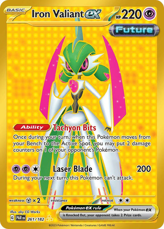 Iron Valiant EX 261 - Paradox Rift Gold Card Pokémon kaart kopen - Elite TCG Shop
