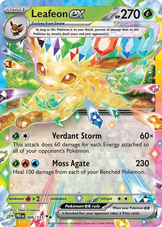 Leafeon EX 006/131 - SV Prismatic Evolutions (PRE) Pokémon kaart kopen - Elite TCG Shop