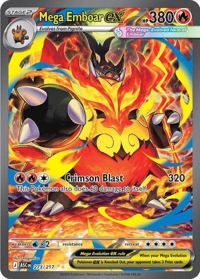 Mega Emboar ex 273/217 - Ascended Heroes
