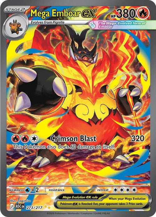 Mega Emboar ex 273/217 - Ascended Heroes