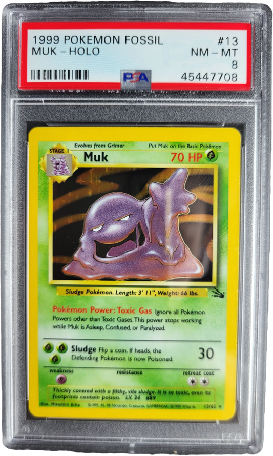 Muk 13/62 - 1999 Fossil Holofoil PSA 8 Pokémon kaart kopen - Elite TCG Shop