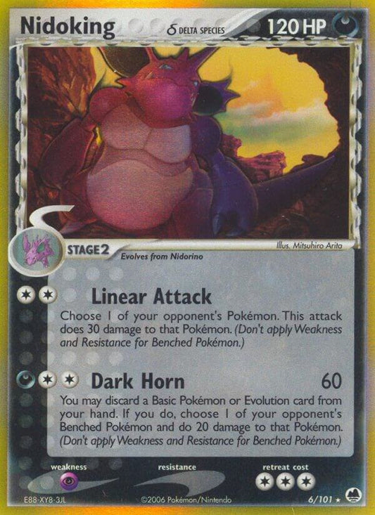 Nidoking (Delta Species) 006 - Dragon Frontiers Holofoil Pokémon kaart kopen - Elite TCG Shop