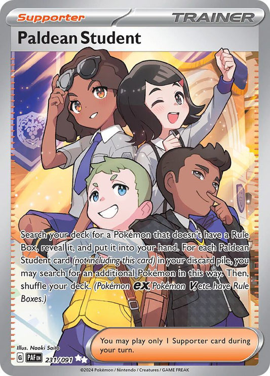 Paldean Student 231 - Paldean Fates Full Art (kopie) Pokémon kaart kopen - Elite TCG Shop