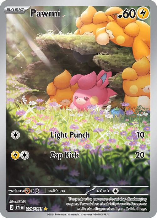 Pawmi 226 - Paldean Fates Art Rare