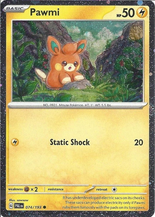 Pawmi Cosmos Foil 074/193 - Paldea Adventure Chest Pokémon kaart kopen - Elite TCG Shop