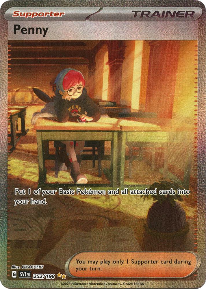 Penny 252 - Scarlet & Violet Base Set Illustration Rare Pokémon kaart kopen - Elite TCG Shop