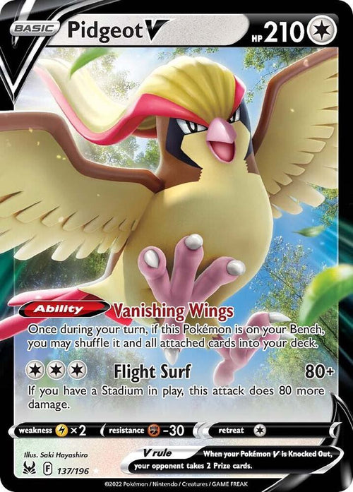 Pidgeot V 137/196 - Lost Origins