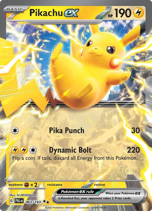 pikachu EX 063 - Paldea Evolved Pokémon kaart kopen - Elite TCG Shop