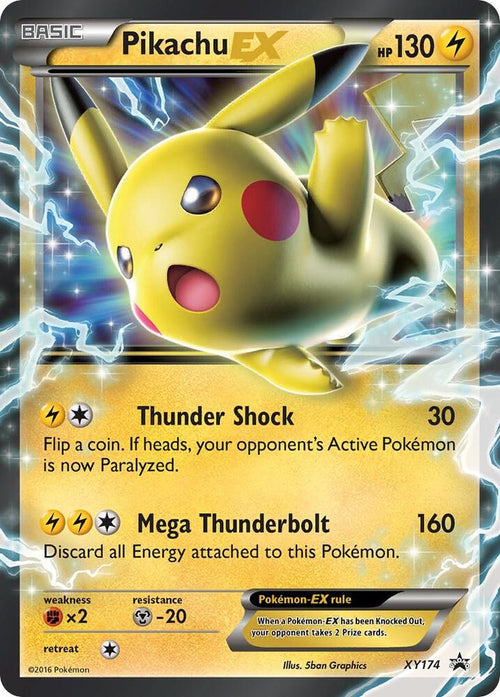Pikachu EX XY174 – Black Star Promo Ultra Rare Holo