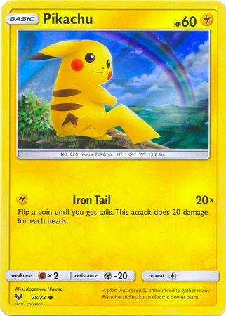 Pikachu Water Web Holo 28 - Shining Legends