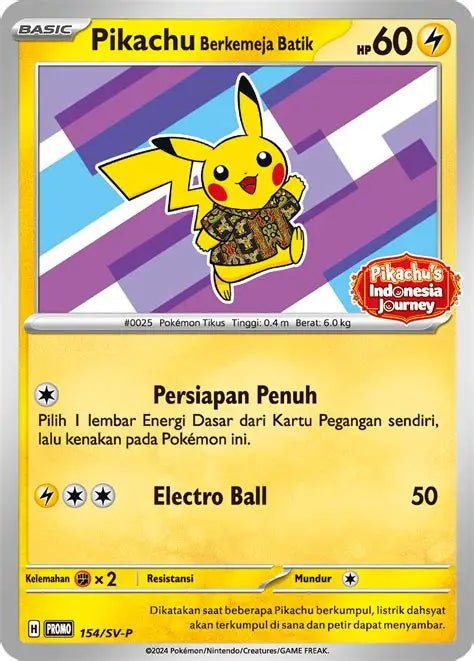 Pikachu Wearing a Batik Shirt (SV-P/ID 154) - Promo
