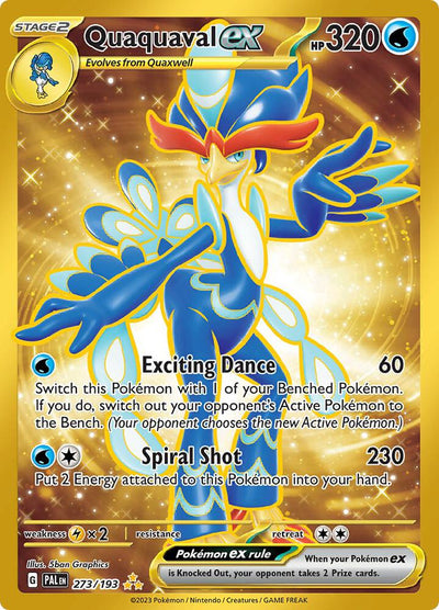 Quaquaval ex 273/193 - Paldea Evolved Gold Card