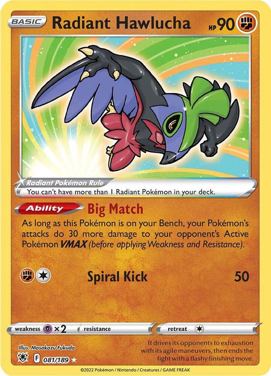 Radiant Hawlucha 081 - Astral Radiance Shiny Pokémon kaart kopen - Elite TCG Shop